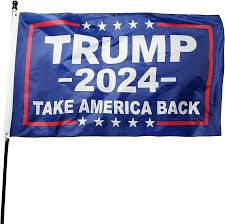 Double Sided Donald Trump for President 2024 Take America Back Flag 3x5 Foot